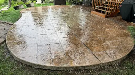 Stamped Concrete Cleaning and Sealing