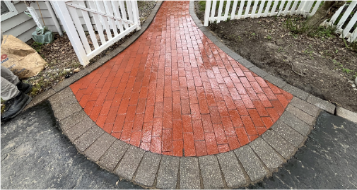 decorative paver walkway border design